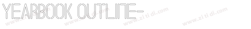 yearbook outline字体转换